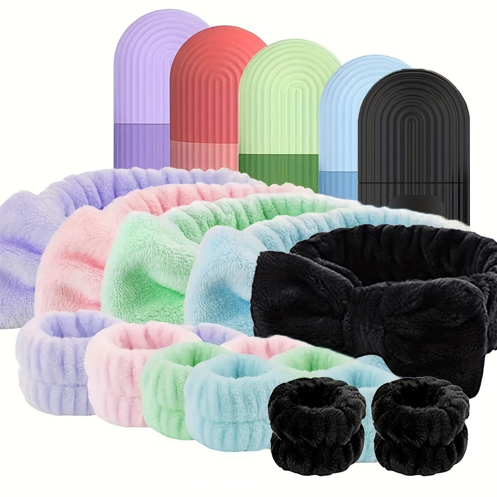 Ice Face Roller, Headband & Wristband Kit