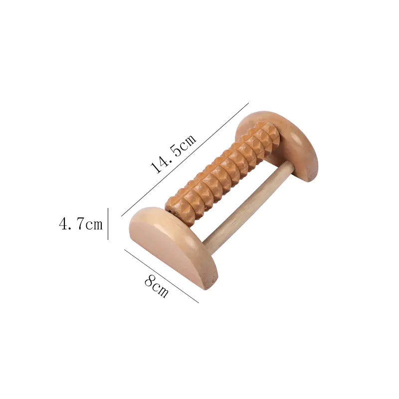 Wooden Large Roller Foot Massage Tool with Engraving
