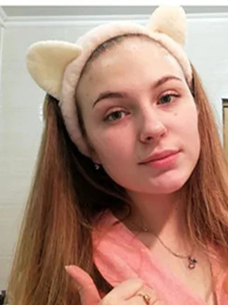 Cat Coral Plush Headband