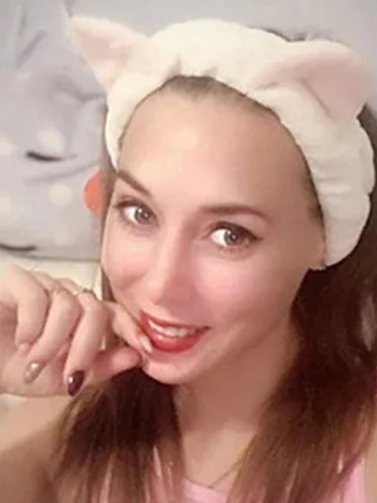 Cat Coral Plush Headband