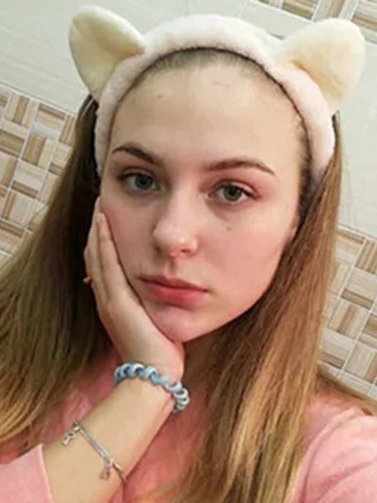 Cat Coral Plush Headband