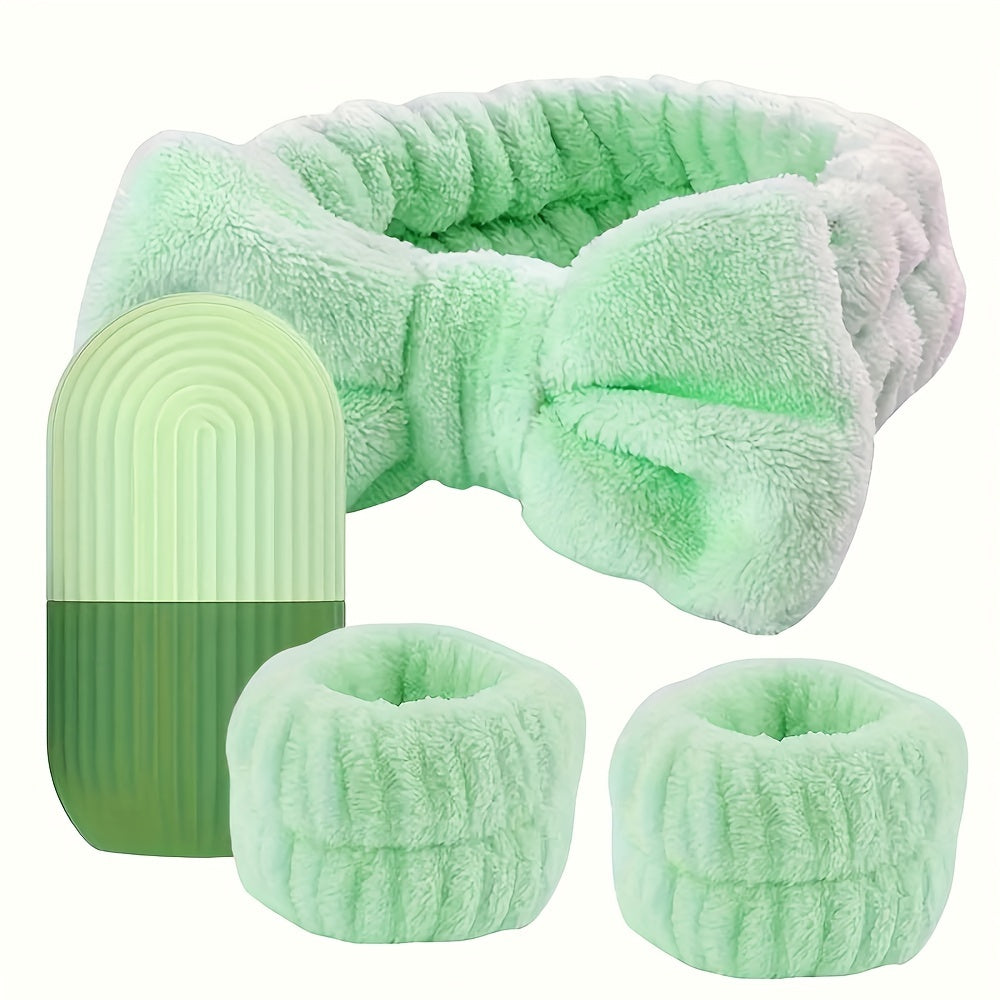 Ice Face Roller, Headband & Wristband Kit
